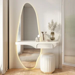 Aureva White Glow LED Dressing Table with Mirror
