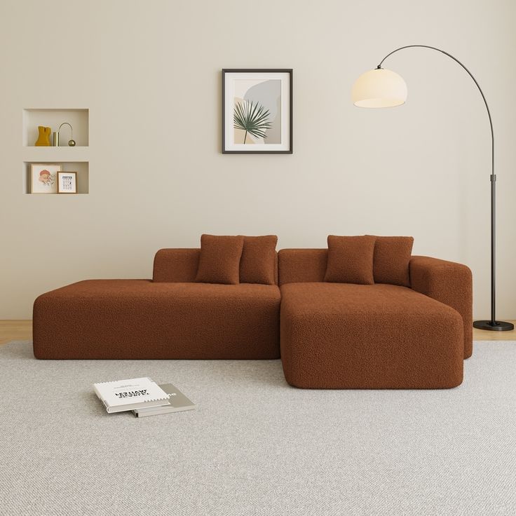 Cafelle Modern Wool Sectional Sofa