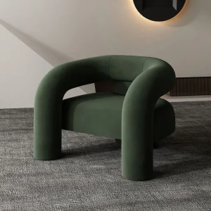 Curvello Modern Velvet Armchair