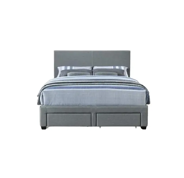 Lunara Grey Upholstered Storage Bed - Image 3