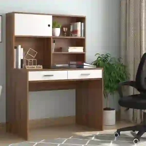 Mabel Compact Study Table with Drawers and Shelves