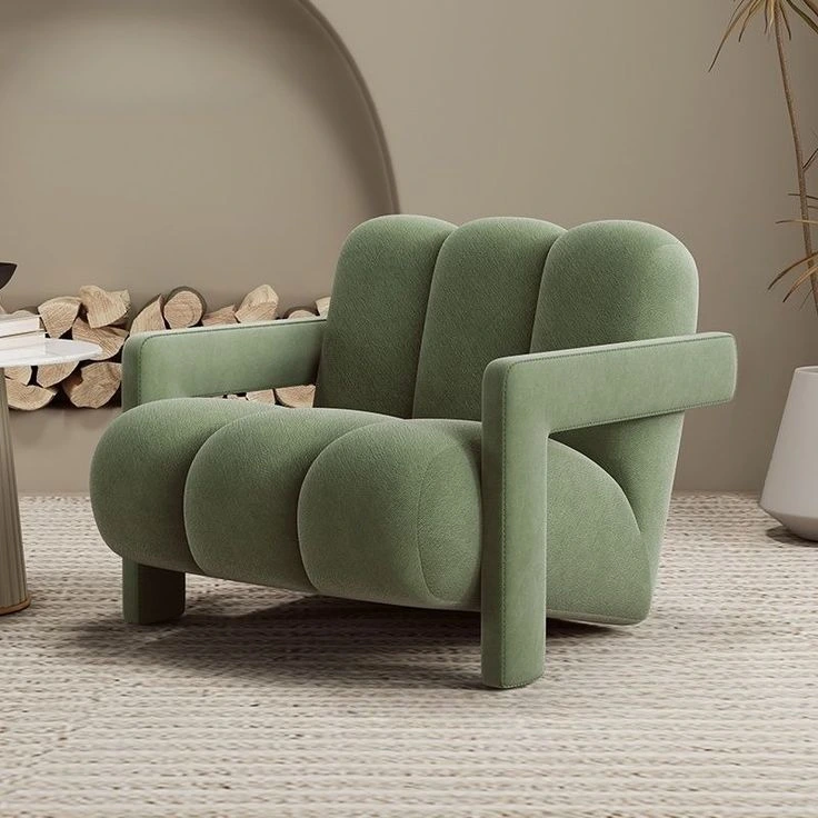 Verdelio Contemporary Velvet Armchair