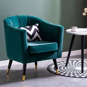 Velora Emerald Velvet Arm Chair