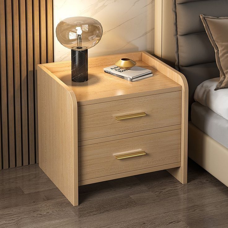 2 Drawer Bedside | Wooden Nightstand Table