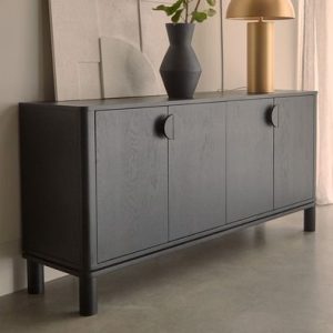 Black Modern Wooden Buffet Sideboard