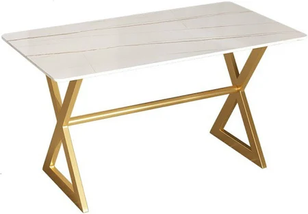 Marble Top Dining Table Gold Base