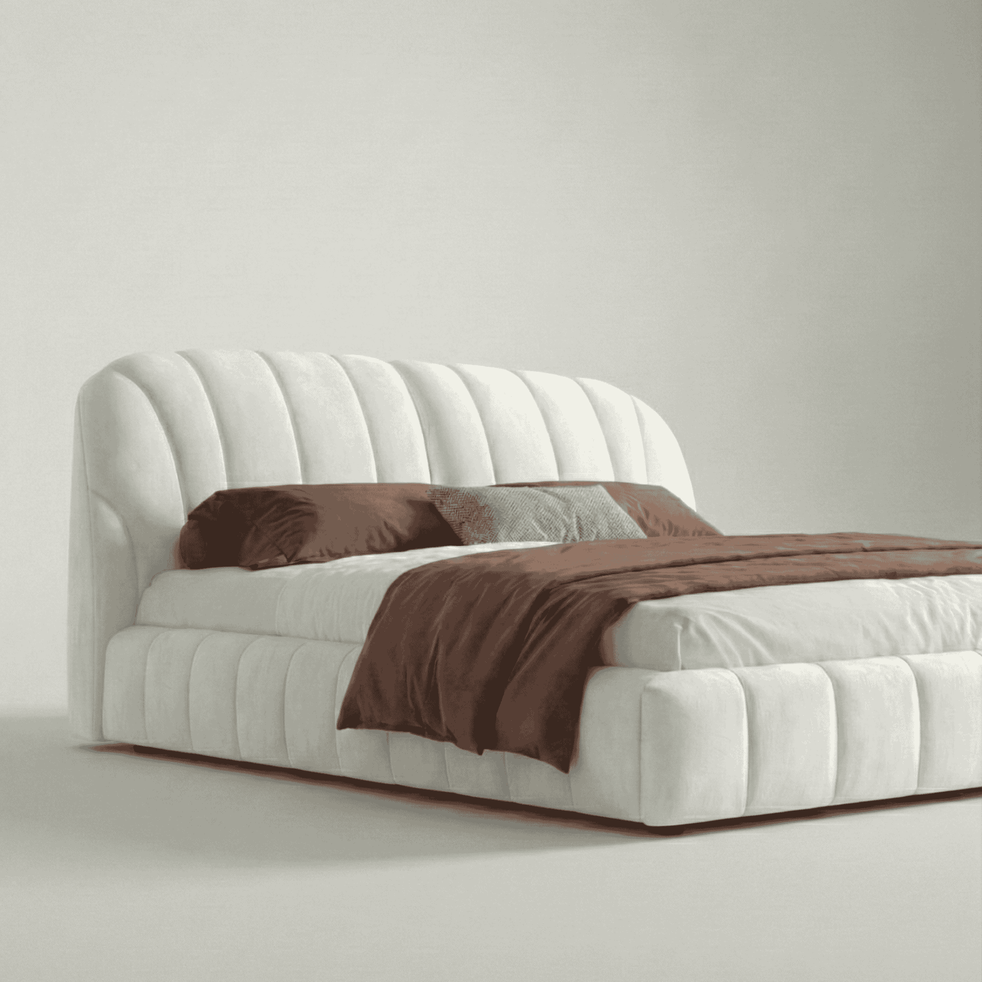 Latitude Run Thick Fabric Upholstered Platform Bed - Image 4