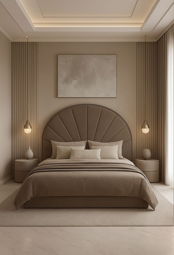 Luxury Arch Headboard Bed