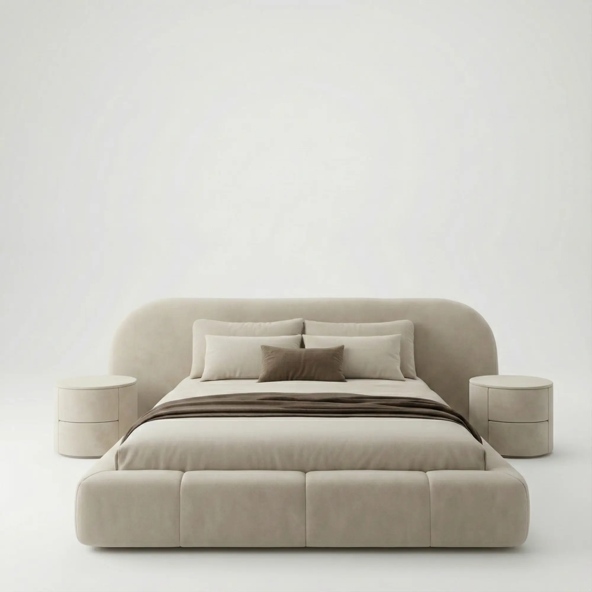 Luxury Curved Upholstered Bed - Image 4
