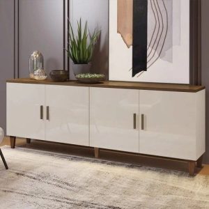 Modern 4 Door Buffet Sideboard Cabinet