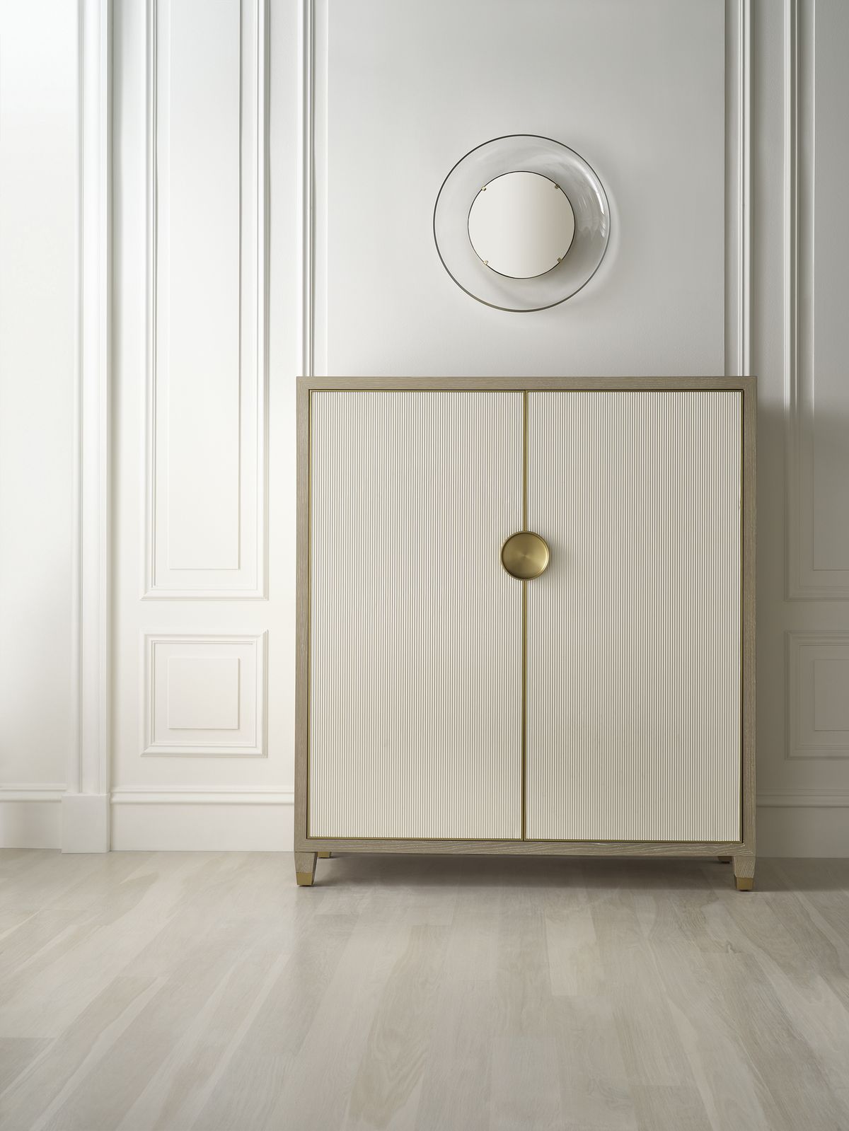 Modern Fluted Shoe Rack Cabinet