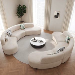 Modern Curved Sofa Set - Minimalist