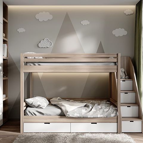 Modern Nordic Kids Bunk Bed