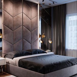 Modern Upholstered Wall Panel Bed