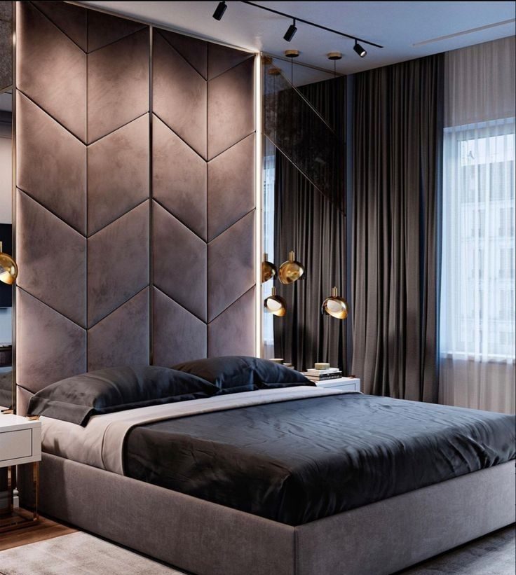 Modern Upholstered Wall Panel Bed