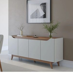 Modern White Wooden Sideboard Cabinet