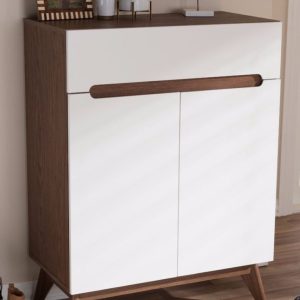 Modern Wooden White Shoe Cabinet
