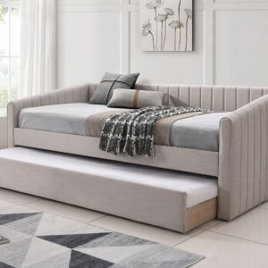 Natural Oat Upholstered Day Bed