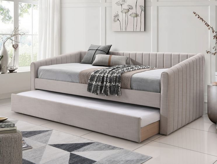 Natural Oat Upholstered Day Bed