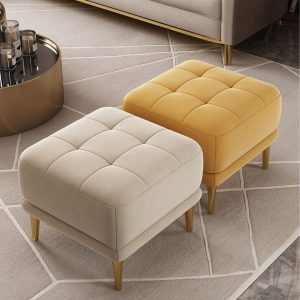 Premium Tufted Velvet Ottoman