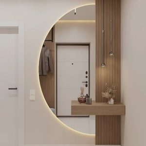 Wall-Mounted Dresser with LED Mirror