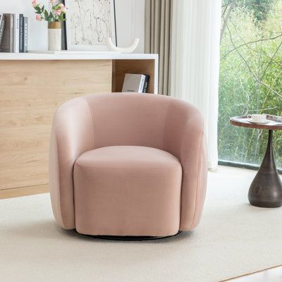 Modern Velvet Swivel Armchair