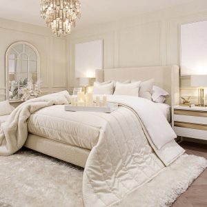 Coco Ivory Linen Luxury Bed