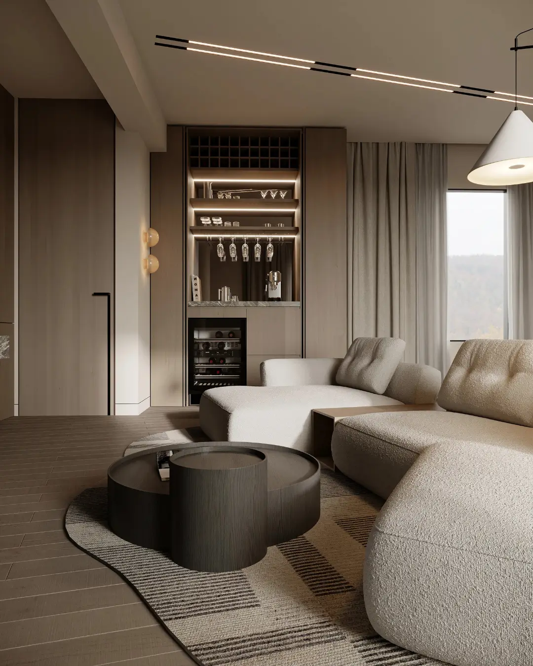 Luxury Curved Modular Bouclé Sectional Sofa - Image 4