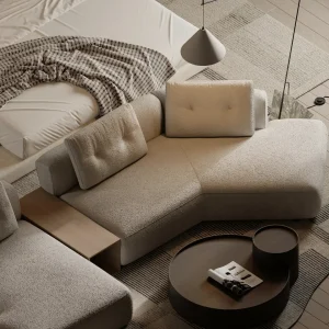 Luxury Curved Modular Bouclé Sectional Sofa