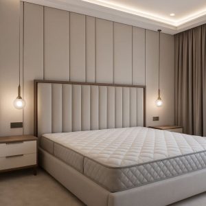 Modern Panel Upholstered Bed