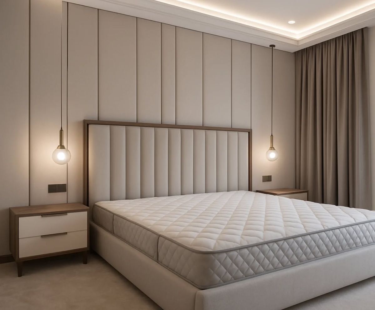 Modern Panel Upholstered Bed