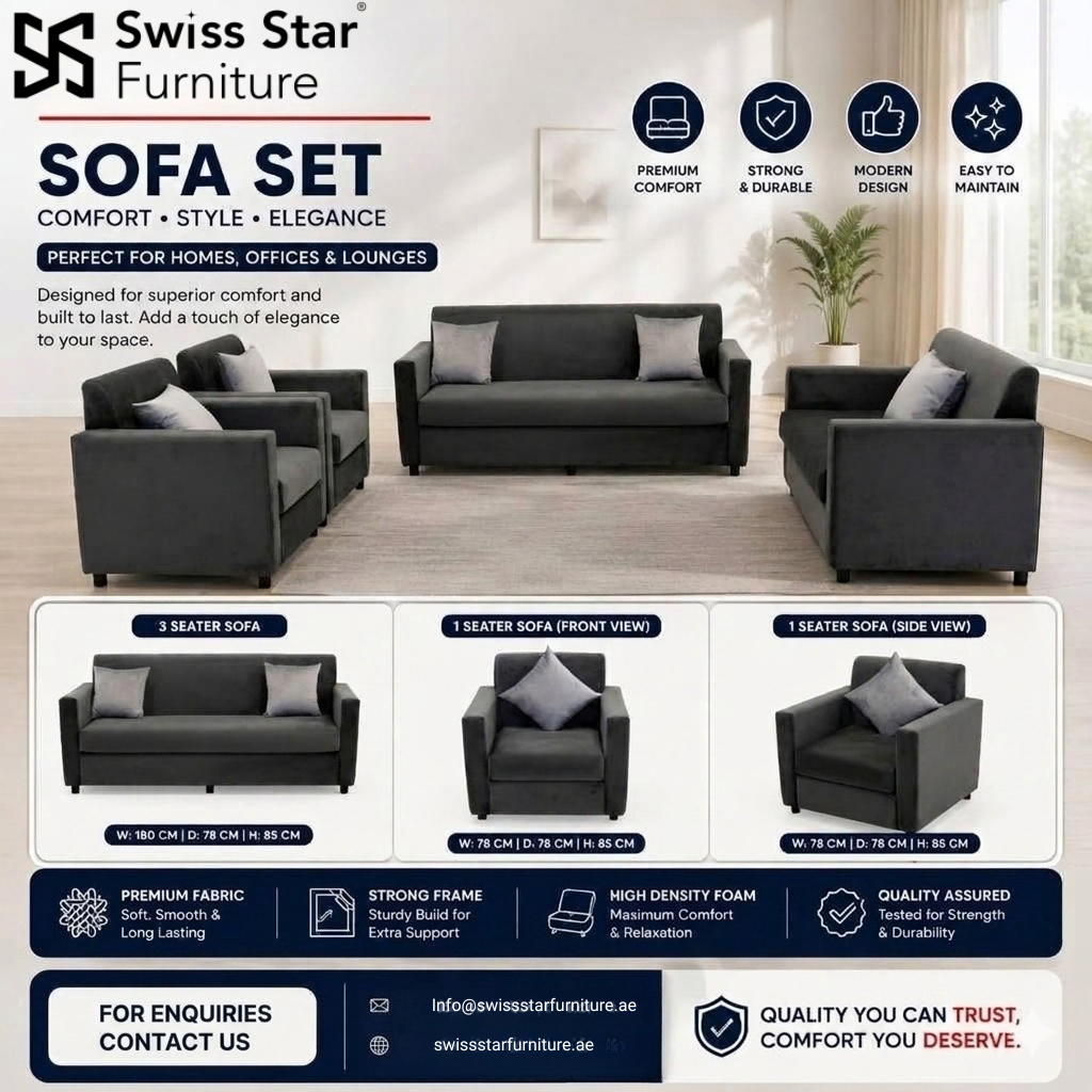 Soft Fabric Sofa Set