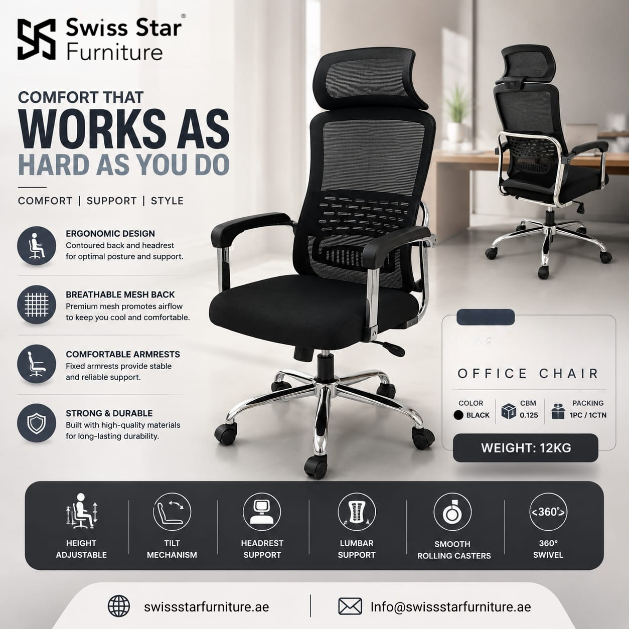 High Back Mesh Office Chair