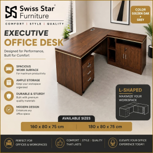 Golden Oak Executive Office Desk