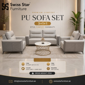 Oxford Slate Grey Sofa Set