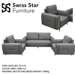 Valencia Slate Grey Sofa Set