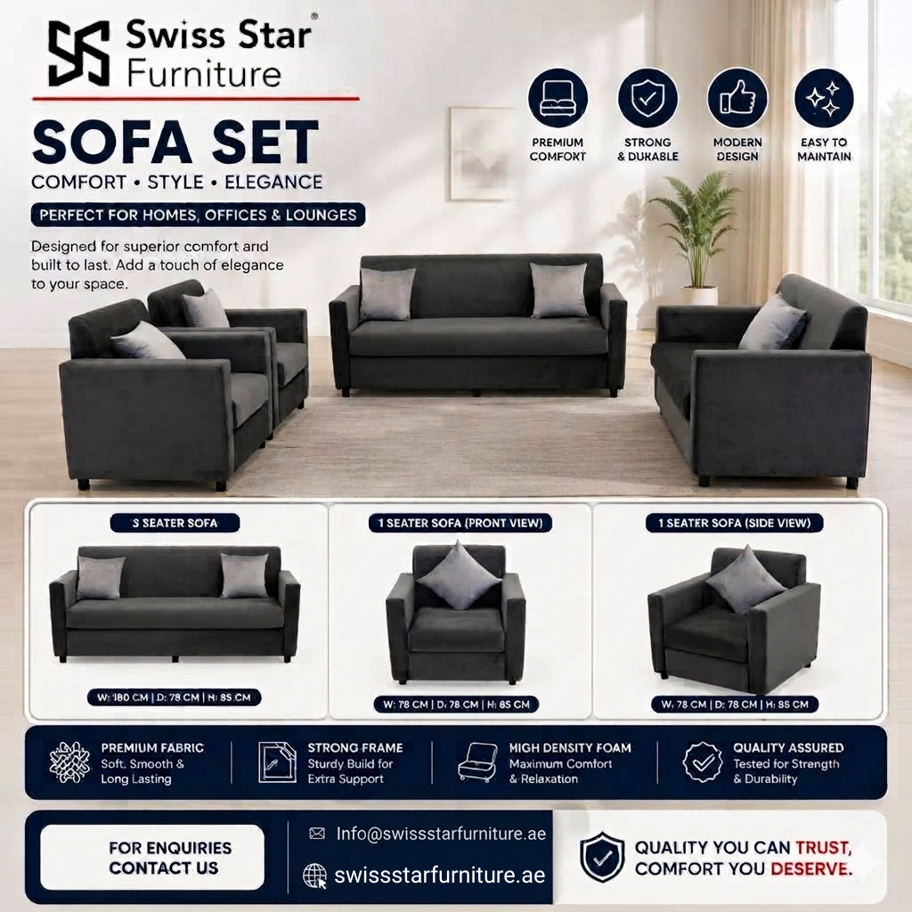 Luxury Fabric Sofa Set